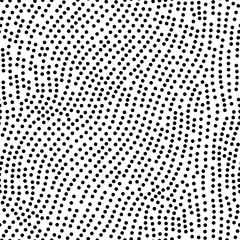 Motif à pois sans couture. Illustration vectorielle de couleur blanche et noire.