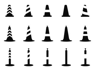 black traffic cone icon