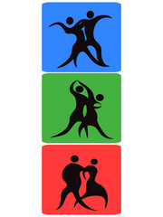 dancing symbol buttons