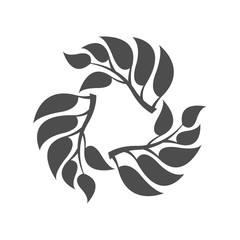 Abstract deciduous frame. A frame from branches with leaves. Decorative deciduous element.