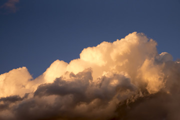 夕焼けの入道雲