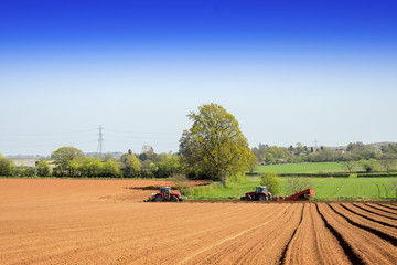 red sandstone soil farm warwickshire midlands england uk

