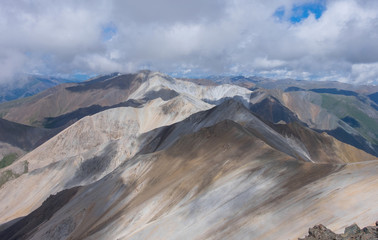 Colourful hazy mountains