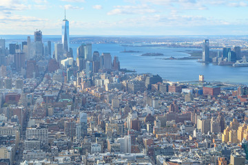 Fototapeta na wymiar Manhattan downtown skyline ,New York ,USA