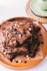 chocolate brownie dessert,edit tone color
