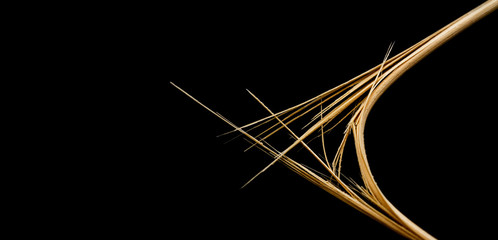 Broken bars on a black background