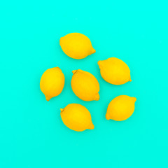 Lemons. Vitamin C. Creative minimal art