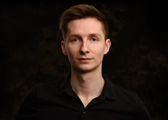Fototapeta premium handsome young man studio portrait