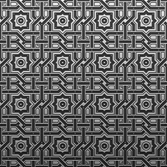 Silver/platinum metallic background with geometric pattern. Elegant luxury style.