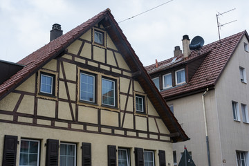 Typical German Fachwerk Haus Neighborhood Residential Architecture Living House