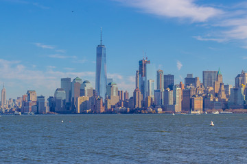 Fototapeta na wymiar Manhattan view from liberty island