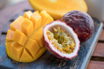 mango and passion fruit
