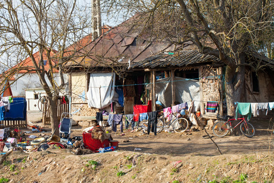 Disorganized Gipsy House & Backyard In Romania