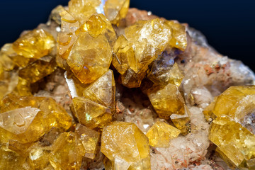 Citrine geode geological crystals