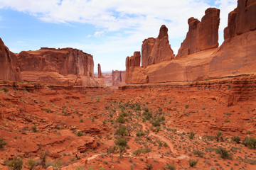 Panorama from Arches National Park, Utah. USA