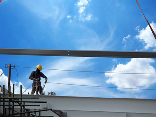 Man Working on the Working at height