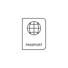 Passport line icon, travel & tourism, citizen and id, a linear pattern on a white background, eps 10.