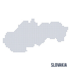 Obraz premium Vector pixel map of Slovakia isolated on white background
