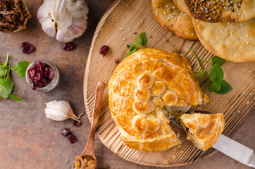 Puff pastry stuffed by camembert