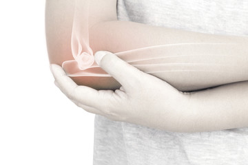 Naklejka premium elbow bones injury