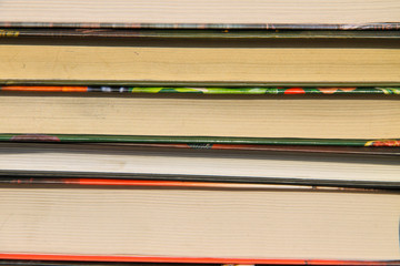 Many new books on a shelf