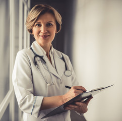 Beautiful mature doctor