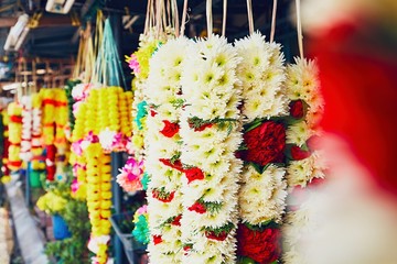 Flower garlands for hindu ceremony