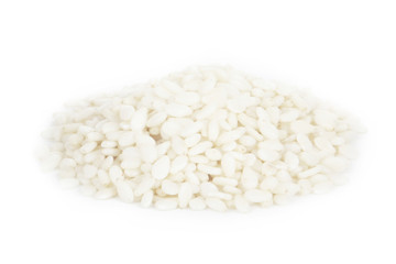 heap of white sesame isolated