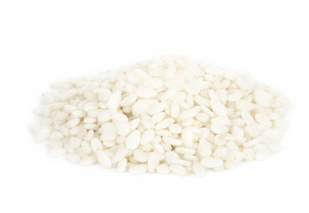 heap of white sesame isolated