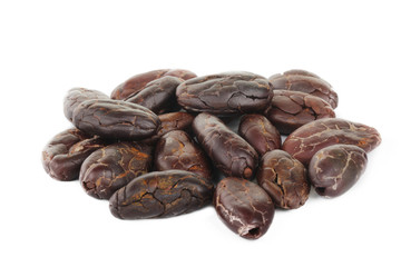 cacao beans isolated