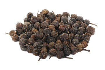 heap of cubeba pepper isolated