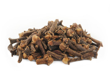 heap of cloves isolated