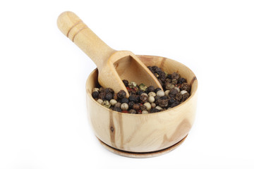 set of peppers isolated