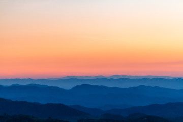 Fototapeta na wymiar Mountain landscape sunset