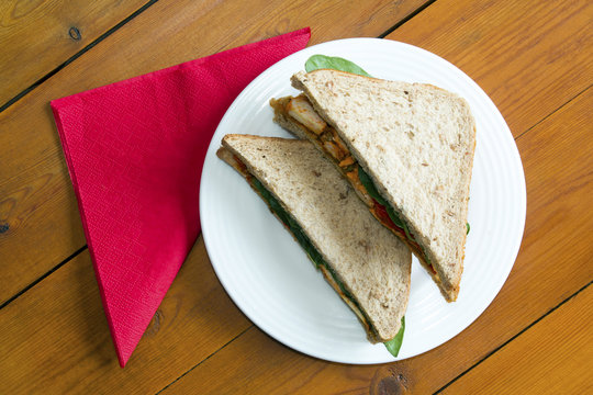 Chicken Tikka Sandwich Overhead