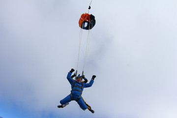 Naklejka na ściany i meble Tandem skydiving