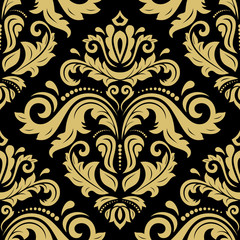 Classic seamless vector golden pattern. Traditional orient ornament. Classic vintage background