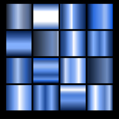 Set of blue gradients