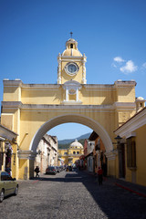 Famous Arch in Antigua in Guatemala / Santa Catalina Arch