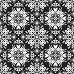 Classic seamless vector pattern. Traditional orient black and white ornament. Classic vintage background