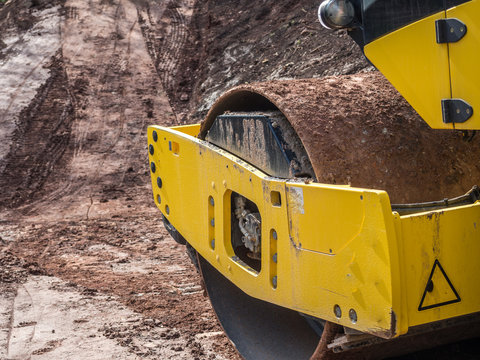Planierwalze Baustelle