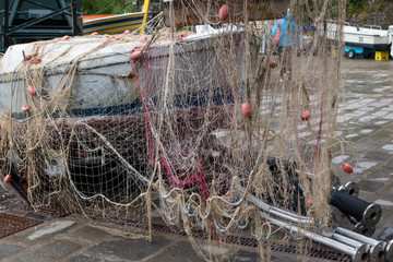 Fischernetze, Fischerboote