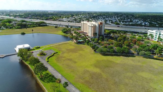 Aerial video Cornerstone business center Plantation Florida
