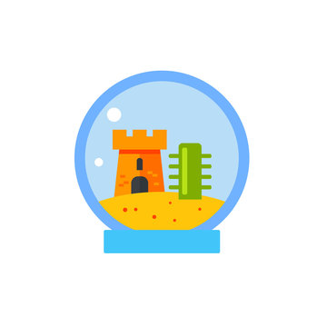 Fishbowl With Castle Icon