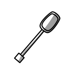 spoon utensil picnic shadow vector illustration eps 10