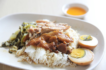 stewed pork leg on rice