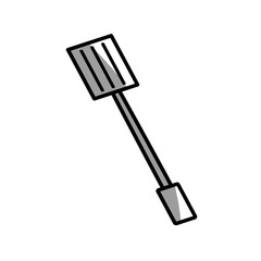 spatula utensil picnic shadow vector illustration eps 10