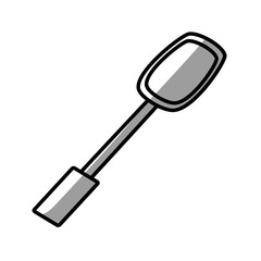 spoon utensil cook picnic shadow vector illustration eps 10