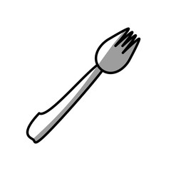 fork eating picnic shadow vector illustration eps 10