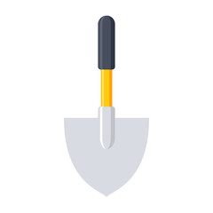 Mini shovel, vector illustration in flat style